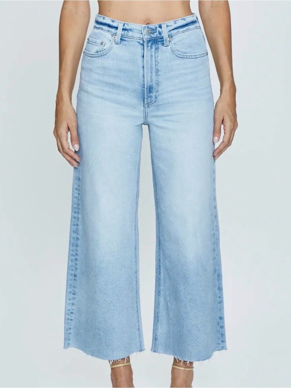 Pistola Lana High Rise Ultra Wide Jeans In Blase
